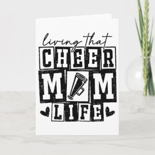 Livin' That Cheer Mom Life Cheerleading Game Day M Card