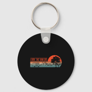 Livin That Van Life Retro Camper Camping Van Keychain
