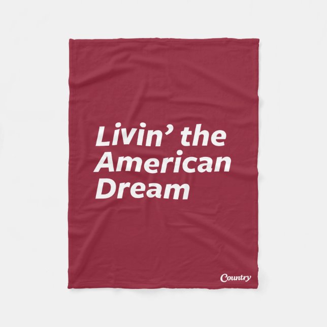 Livin' the American Dream Fleece Blanket (Front)