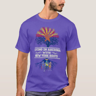 Living Arizona With New York Root Gift T-Shirt
