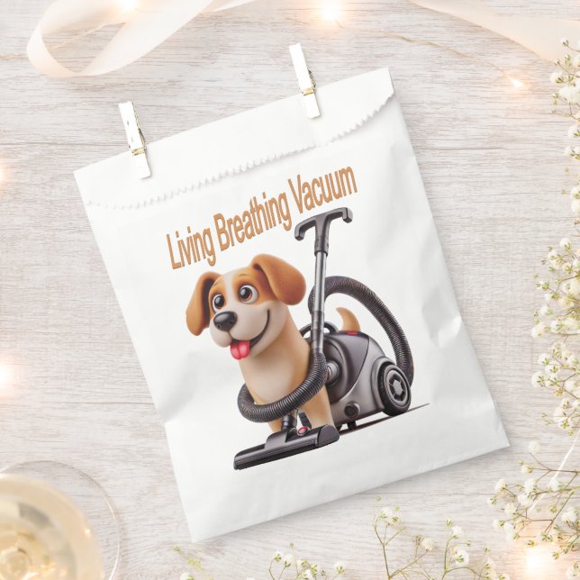 Living Breathing Vacuum Dog Favour Bag (Clipped)