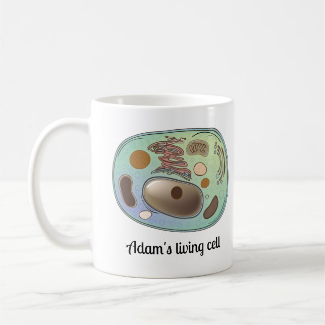 Living cell with organelles coffee mug (Left)