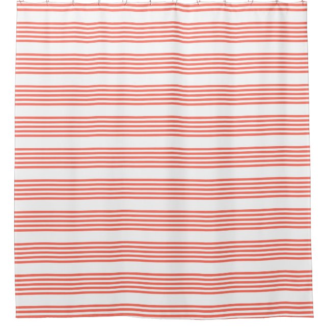 Living coral and white five stripes pattern (Front)