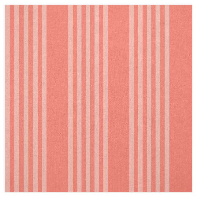 Living coral five stripes pattern fabric (Swatch)