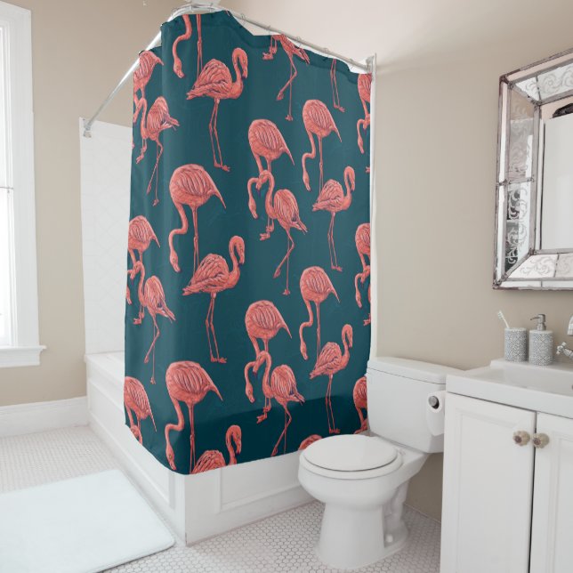 Living coral flamingo pattern (In Situ)