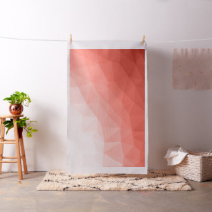 Living coral geometric mesh ombre pattern fabric