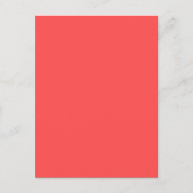 Living Coral Orange Personalized Salmon Pink Colou Postcard (Front)