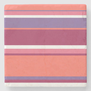Living coral, red and violet stone coaster