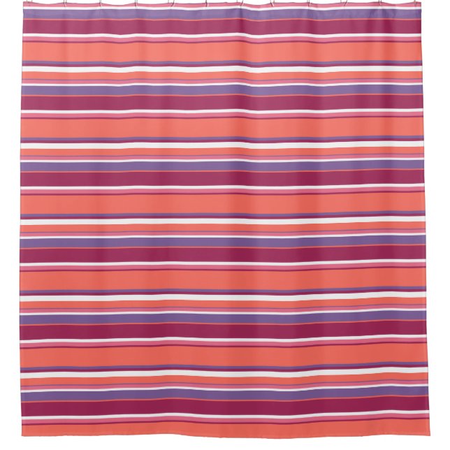 Living coral, red and violet stripes (Front)