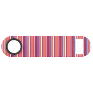 Living coral, red and violet stripes bar key