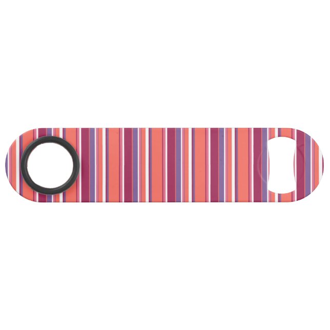 Living coral, red and violet stripes bar key (Front (Horizontal))