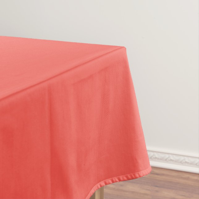 Living Coral Solid Colour  Tablecloth (In Situ)