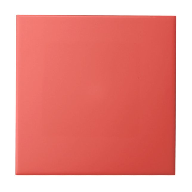 Living Coral Solid Colour  Tile (Front)