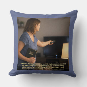 Living faithfully is enough throw pillow