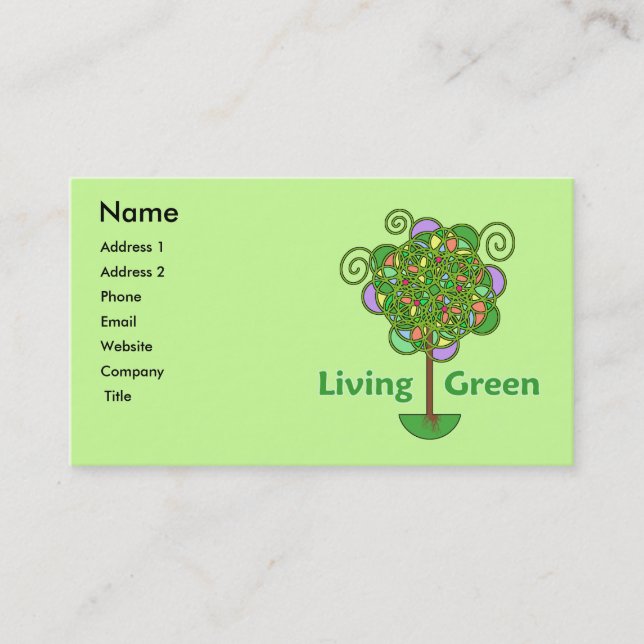 Living Green Business Card (Front)