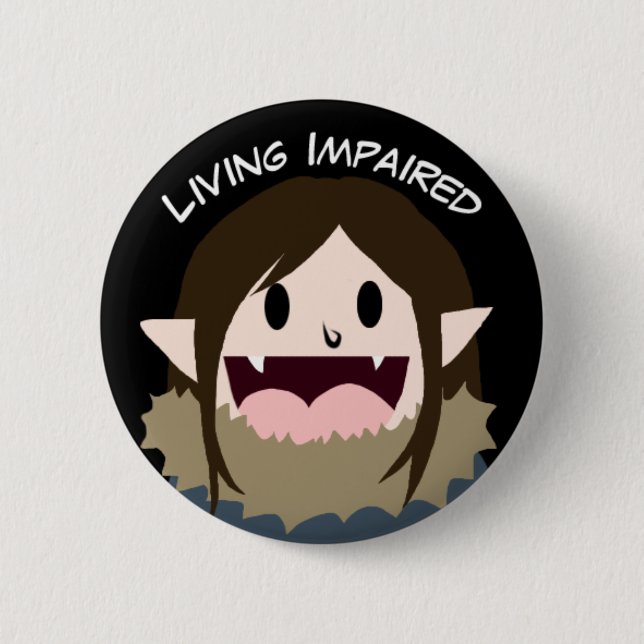 Living Impaired 2 Inch Round Button (Front)