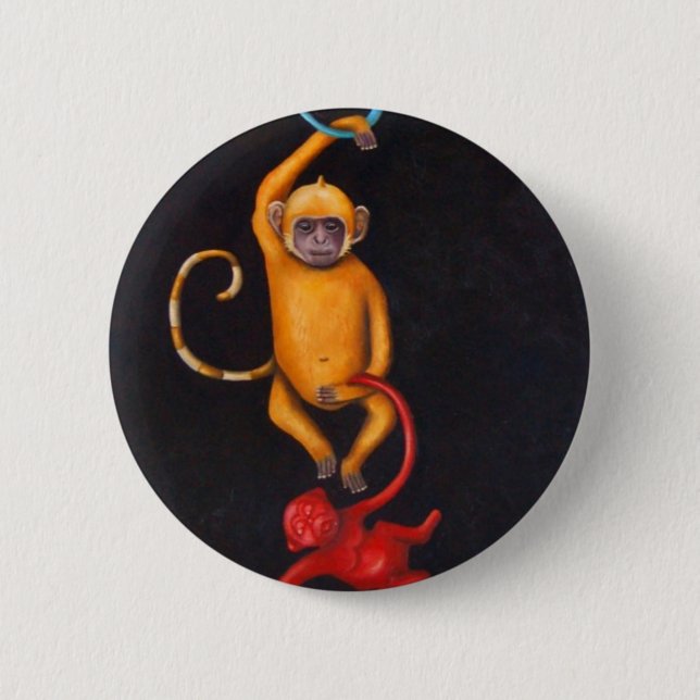 Living in a Plastic World 2 Inch Round Button (Front)