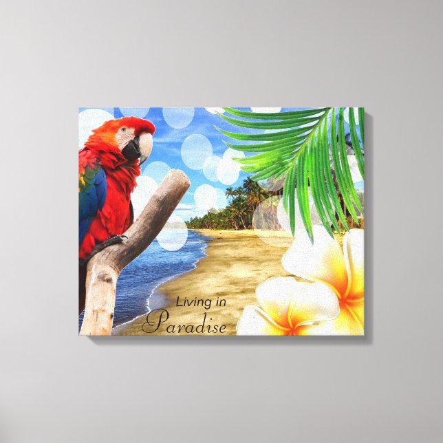 Living In Paradise Canvas Print (Front)