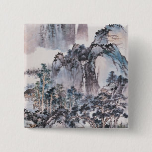Living in the Mountains 2 Inch Square Button
