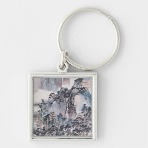 Living in the Mountains Keychain