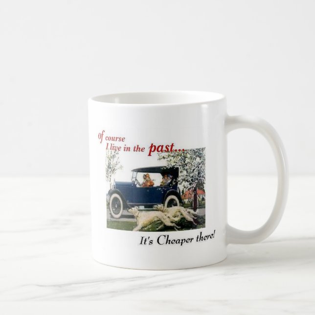 living in the past 1924 1925 coffee mug (Right)