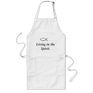 Living in the Spirit Quote/ Ichthys Apron