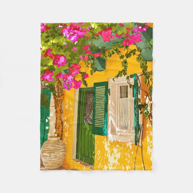 Living in the Sunshine Fleece Blanket (Front)