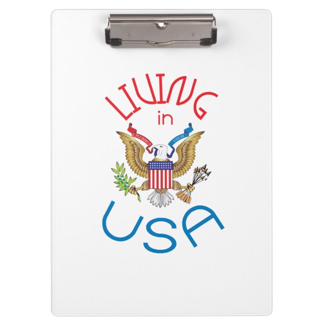 Living in USA Clipboard (Front)