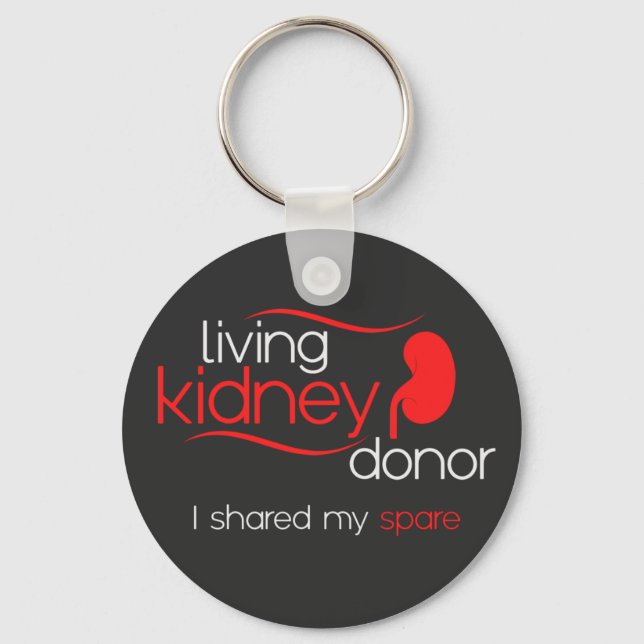 Living Kidney Donor I Shared Spare Kidney Donation Keychain (Front)