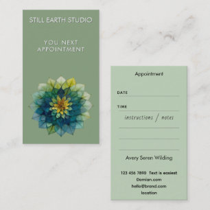 Living Leaves   Mandala Appointment Card