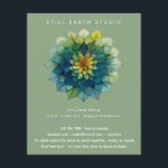 Living Leaves | Mandala Flyer<br><div class="desc">This living leaves mandala is formed from layered leaves unfolding in quiet symmetry, like sunlight filtering through a meadow canopy. Soft greens, deep forest tones, and hints of golden light radiate outward from the center, creating a living pattern inspired by nature’s own geometry. Leaf by leaf, the design evokes the...</div>