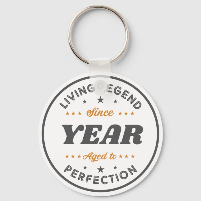 Living Legend Birthday Gift | Personalized Keychain (Front)