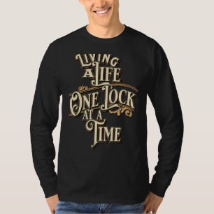 Living Life One Lock At A Time Narrowboat Design T-Shirt