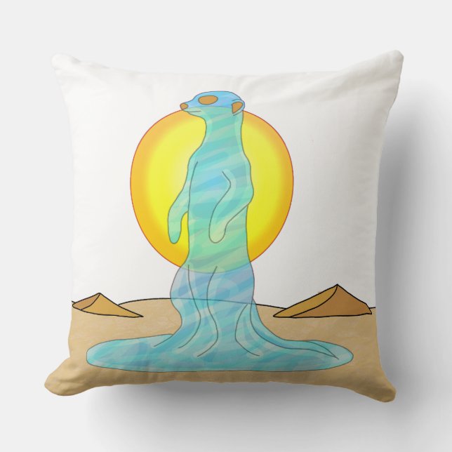 Living Mirage Throw Pillow (Front)