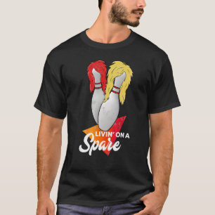 Living On A Spare Bowling League Team T-Shirt