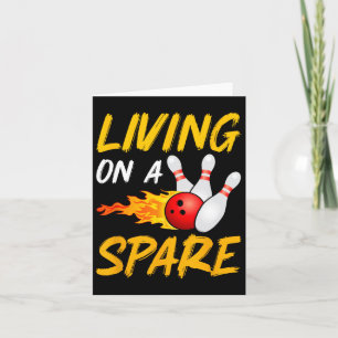 Living On Spare Bowling Pin Strike Bowling Player Card