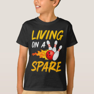 Living On Spare Bowling Pin Strike Bowling Player T-Shirt