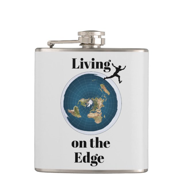 Living on the Edge Flask (Front)