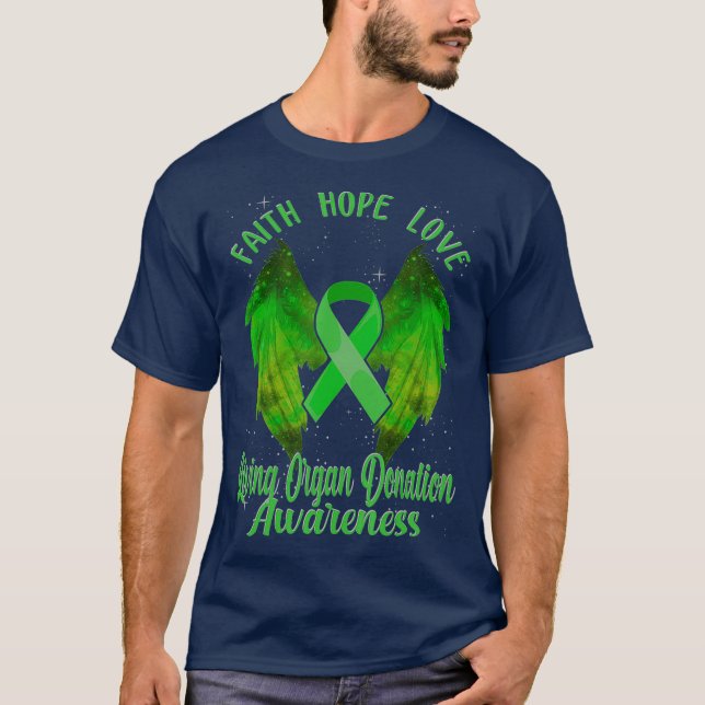 Living Organ Donation Awareness Organ Donor Ri T-Shirt (Front)