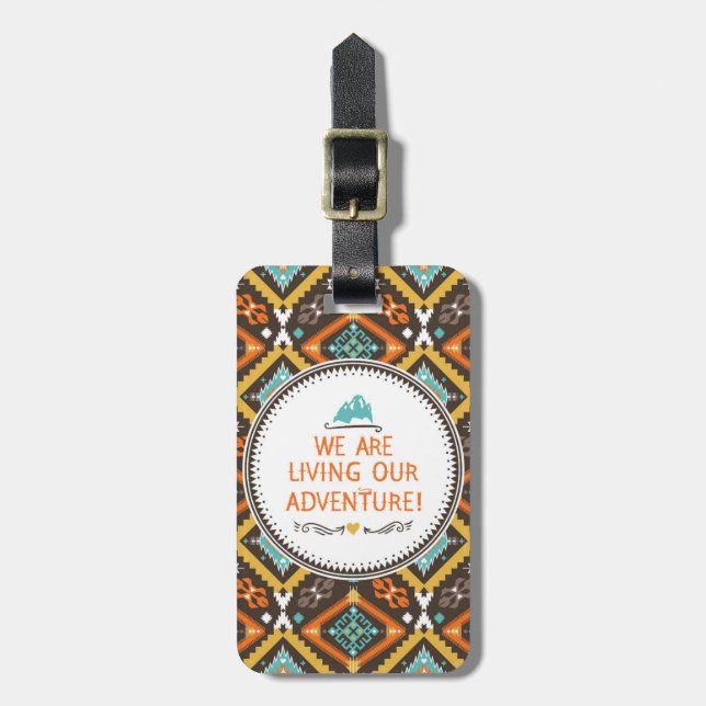 Living Our Adventure Luggage Tag (Front Vertical)