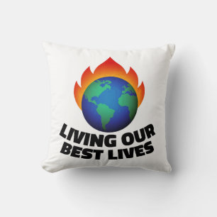 Living our best lives throw pillow