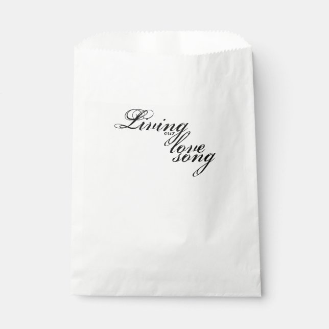 Living Our Love Song Favour Bag (Front)
