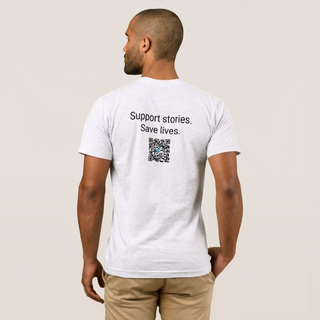 Living Out Loud QR code Jersey T-Shirt  (Back Full)