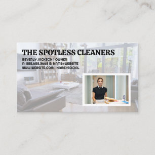Living Room   Maid Working Business Card