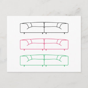 Living room modern sofa postcard