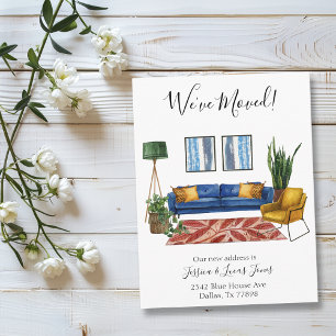 Living Room Moving Announcement We've Moved Postcard
