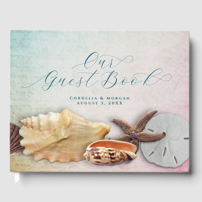 Living Seas Shell Border Our Guest Book (Front)