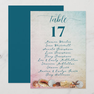 Living Seas Wedding Table Number Guest List
