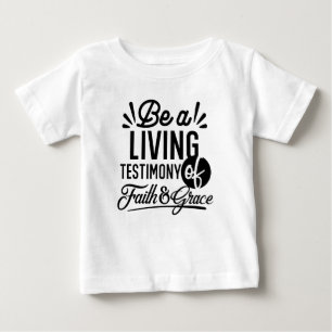 Living Testimony Bible Quote Christian Motivation Baby T-Shirt