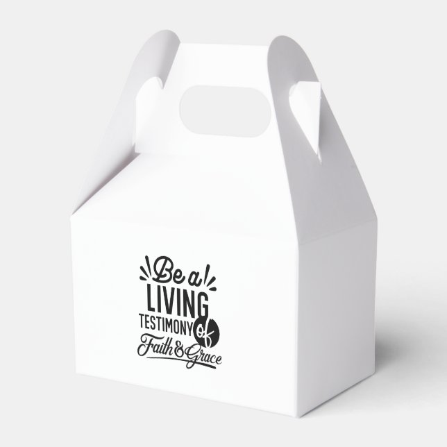 Living Testimony Bible Quote Christian Motivation Favor Box (Front Side)